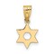 14K Yellow Gold Star of David Pendant Charm Jewelry 17mm x 10mm